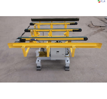 Material conveyor on the edge wrapping press